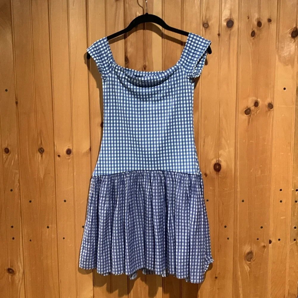 CAROLINE CONSTAS gingham mini dress - Picture 6 of 6